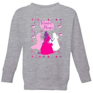 Disney Princess Silhouettes Kids' Christmas Sweatshirt - Grey