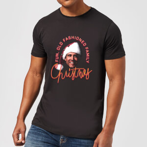 National Lampoon Fun Old Fashioned Family Christmas Men's Christmas T-Shirt - Black