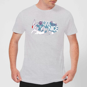 Looney Tunes Its Cool To Be Nice Men's Christmas T-Shirt - Grey