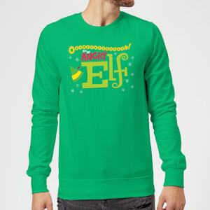 Elf Angry Elf Christmas Sweatshirt - Kelly Green