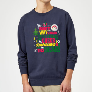 Elf Christmas Cheer Christmas Sweatshirt - Navy