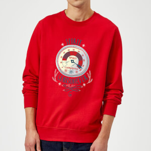 Elf Clausometer Christmas Sweatshirt - Red