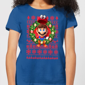 Nintendo Super Mario Mario and Cappy Women's T-Shirt - Royal Blue