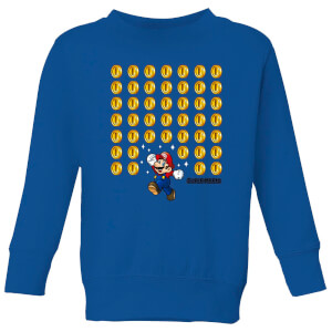 Nintendo Super Mario Coin Drop Kid's Sweatshirt - Royal Blue