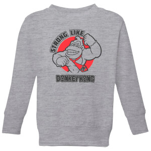 Nintendo Donkey Kong Strong Like Donkey Kong Kid's Sweatshirt - Grey
