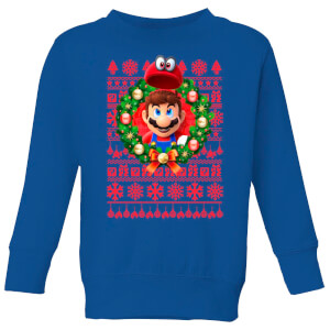 Nintendo Super Mario Mario and Cappy Kid's Sweatshirt - Royal Blue