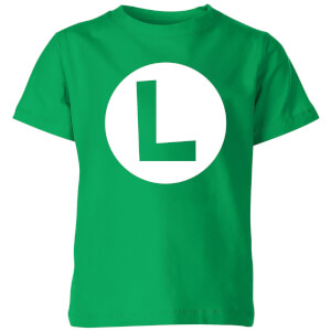 Nintendo Super Mario Luigi Logo Kid's T-Shirt - Kelly Green
