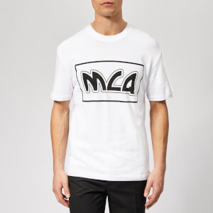 McQ Alexander McQueen Men's Dropped Shoulder McQ Logo T-Shirt - Optic White