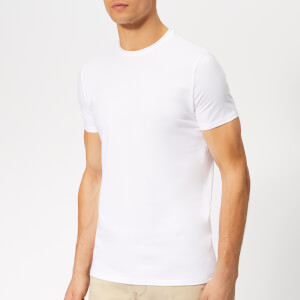 Emporio Armani Men's Small Chest Logo T-Shirt - Bianco Ottico