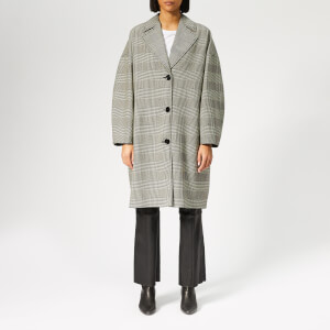 MM6 Maison Margiela Women's Woven Coccoon Shape Coat - White/Black