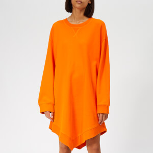 MM6 Maison Margiela Women's Angle Sweatshirt Dress - Orange