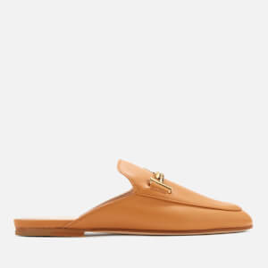 Tod's Women's Double T Flat Mules - Cuoio Chiaro