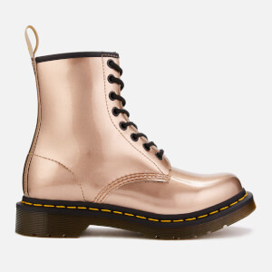 Dr. Martens Women's 1460 Vegan Chrome 8-Eye Boots - Rose Gold