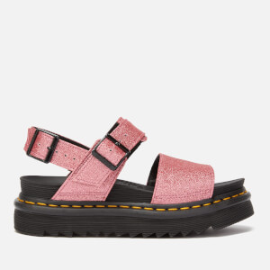 Dr. Martens Women's Voss Glitter Double Strap Sandals - Pink