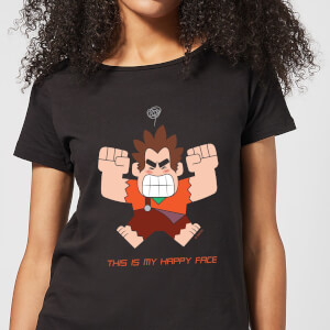 Disney Wreck it Ralph This Is My Happy Face Women's T-Shirt - Black