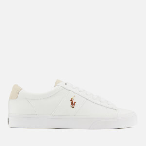 ralph lauren white leather trainers womens
