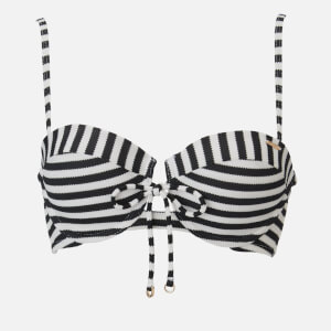 Superdry Women's Alice Textured Cupped Bikini Top - Mono Stripe