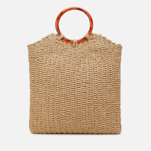 Whistles Women's Eastway Resin Handle Straw Bag - Neutral