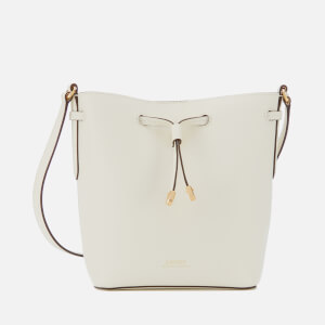Lauren Ralph Lauren Women's Super Smooth Leather Debby Drawstring Bag - Vanilla/Brown