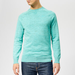 Superdry Men's Garment Dye L.A Crew Neck Jumper - Montrose Green