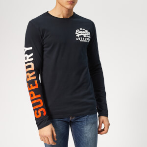 Superdry Men's Vintage Logo Fade Long Sleeve Top - Eclipse Navy