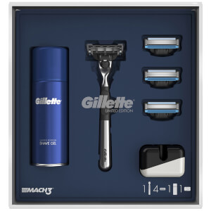 Mach3 3 Blade Razor Gift Pack with Shaving Gel and Razor Stand