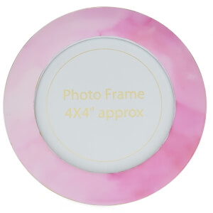 Candlelight Pink Marble Effect 4" x 4" Photo Frame