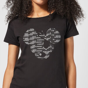 Danger Mouse Word Face Women's T-Shirt - Black