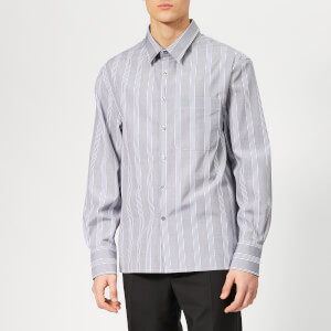 Lanvin Men's Oversized Chest Pocket Shirt - Blue