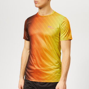 Superdry Sport Men's Active All Over Print T-Shirt - Fluro Orange Ombre