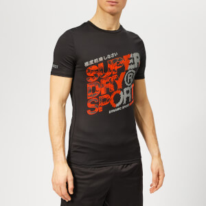 Superdry Sport Men's Active Graphic T-Shirt - Black