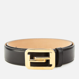 Tod's Men's Double T Leather Buckle Belt - Nero