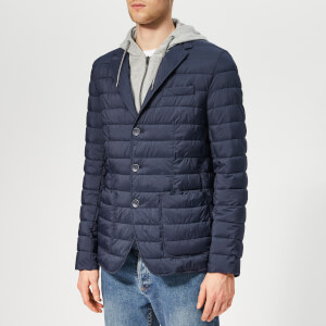 Herno Men's Hooded Layer Blazer - Avio/Grey