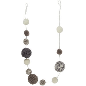 Sass & Belle Pompom Garland Grey