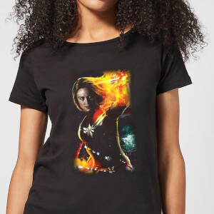 Captain Marvel Galactic Shine Women's T-Shirt - Black
