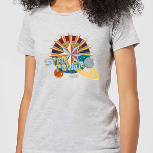 Captain Marvel Star Power Women's T-Shirt - Grey