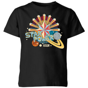 Captain Marvel Star Power Kids' T-Shirt - Black