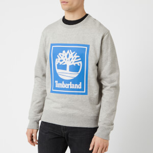 Timberland Men's Stack Logo Sweatshirt - Medium Grey Heather