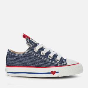 Converse Toddlers' Chuck Taylor All Star Ox Trainers - Navy/Enamel Red/Blue