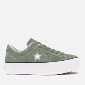 Converse Women's One Star Platform Ox Trainers - Vintage Lichen/Black/White