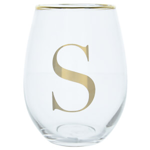 Candlelight Initial Glass Tumbler