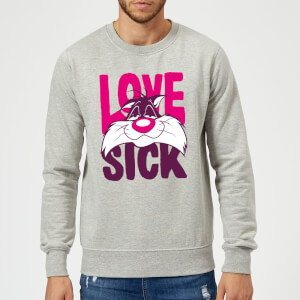 Looney Tunes Love Sick Sylvester Sweatshirt - Grey