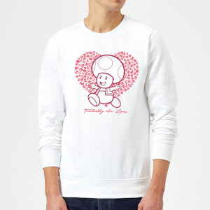 Super Mario Toadally In Love Sweatshirt - White
