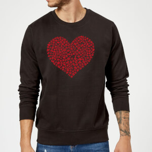 Super Mario Items Heart Sweatshirt - Black