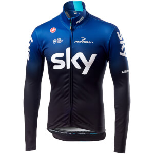 Team Sky Long Sleeve Thermal Jersey - Black/Dark Ocean