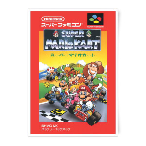 Nintendo Retro Super Mario Kart Cover Art Print