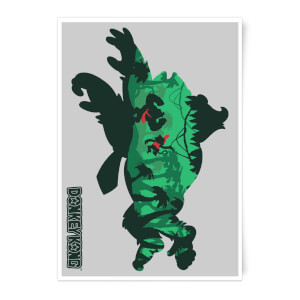 Nintendo Donkey Kong Jungle Silhouette Art Print