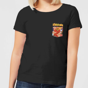 The Flintstones Pocket Pattern Women's T-Shirt - Black