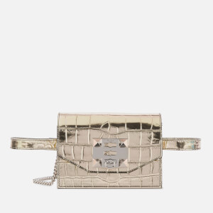 SALAR Women's Sylvie Croco Belt Bag - Gold