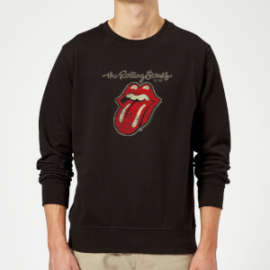 Rolling Stones Plastered Tongue Sweatshirt - Black